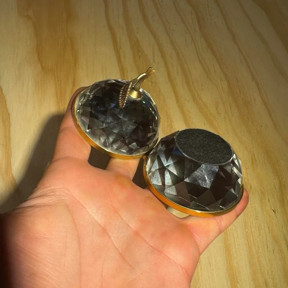 Vintage swarovski crystal fold out mirror